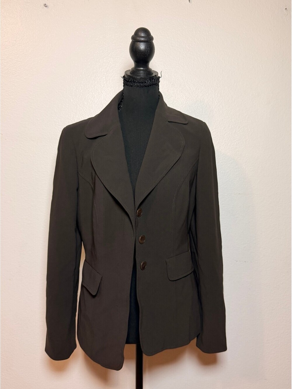 Ann Taylor Brown Button-Front Blazer 4 Fall